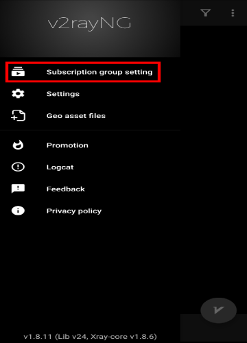 Subscription-group-setting